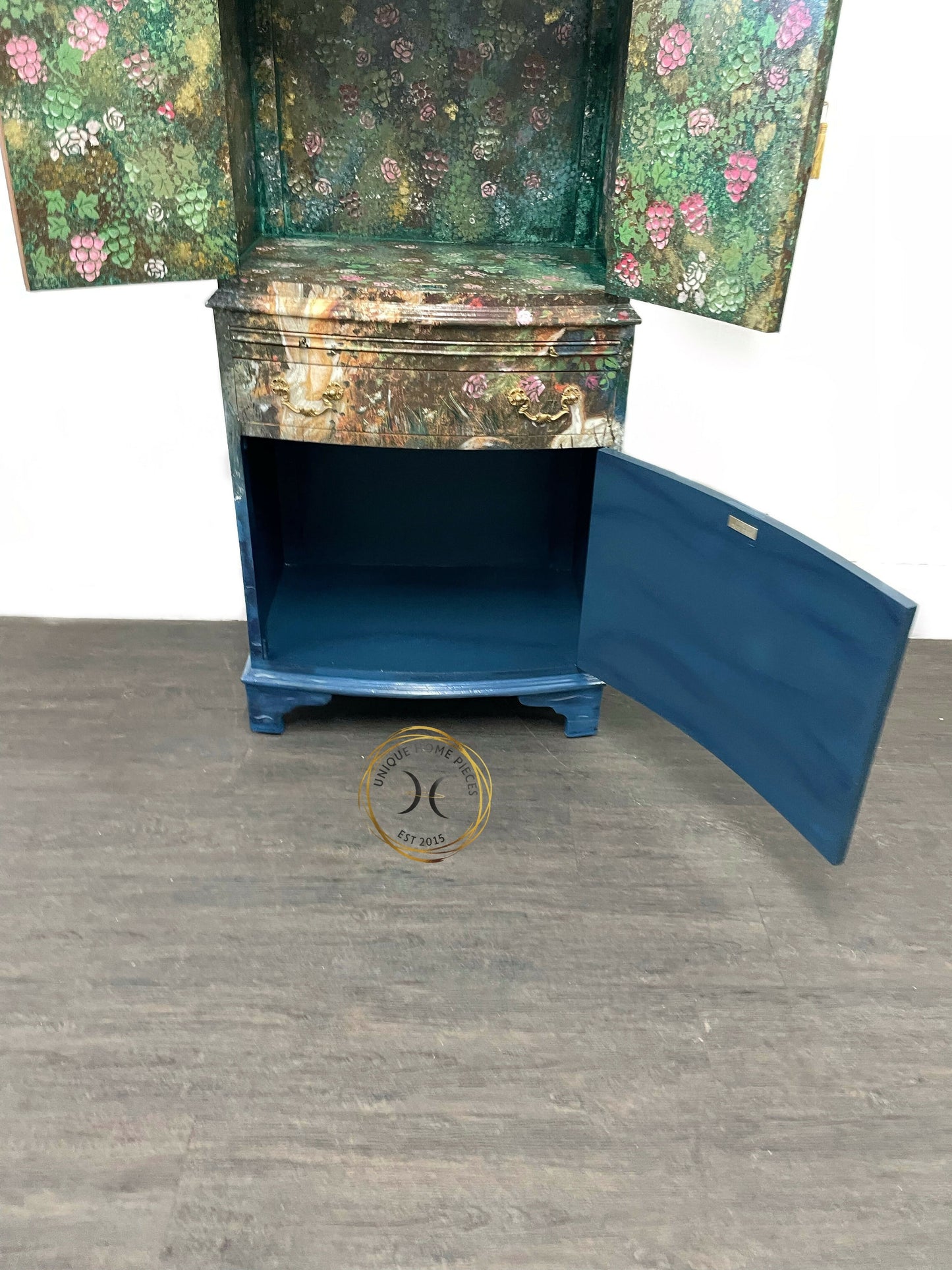 Bespoke Whimsical Floral Fairies Drinks Cabinet