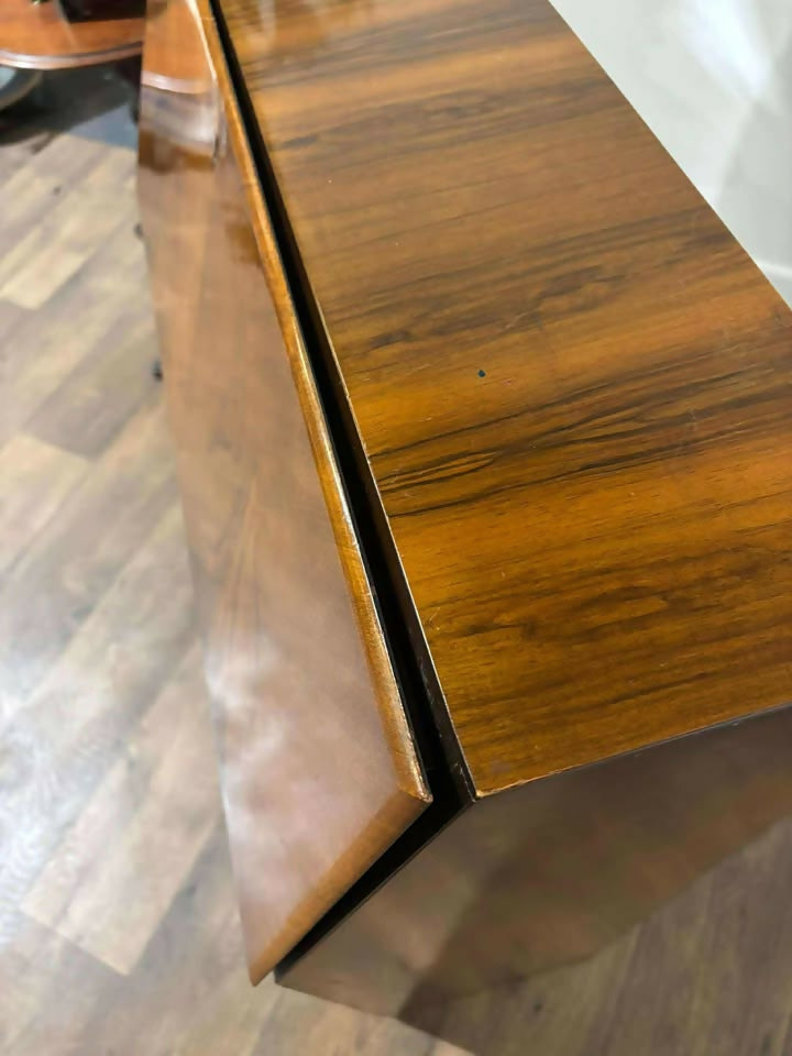 Slim Vintage Walnut Fitted Bureau