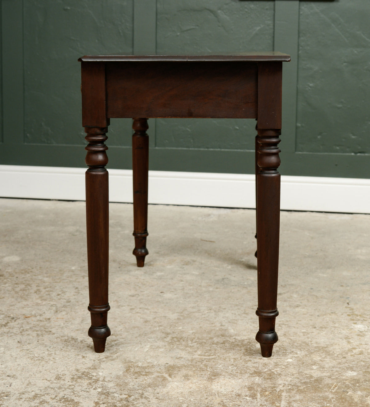 Victorian Mahogany Console Hall Table with 2 Drawers - Writing Desk