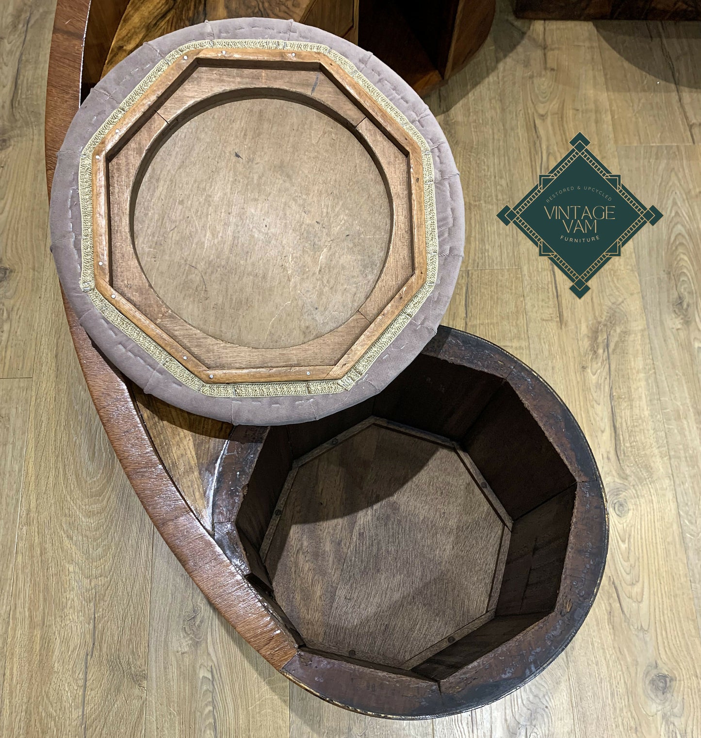 c.1930 French Art Deco olivewood Metamorphic dressing table/vanity