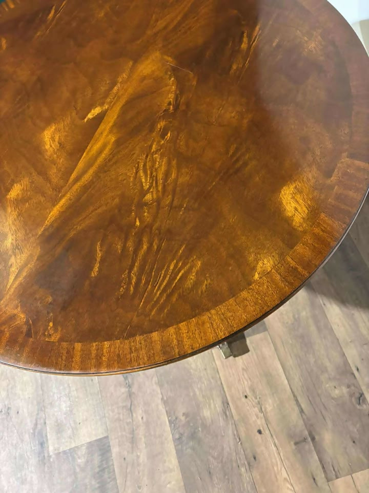 Vintage Walnut Pedestal Breakfast Tables