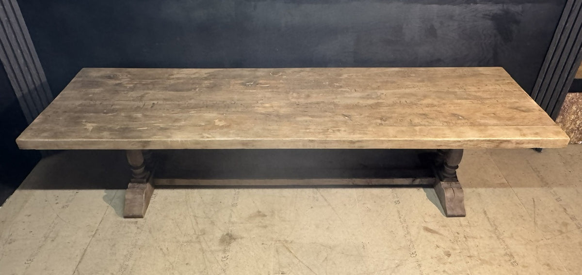 Incredible Huge 3.2 x 1 Meter Oak Farmhouse Dining Table