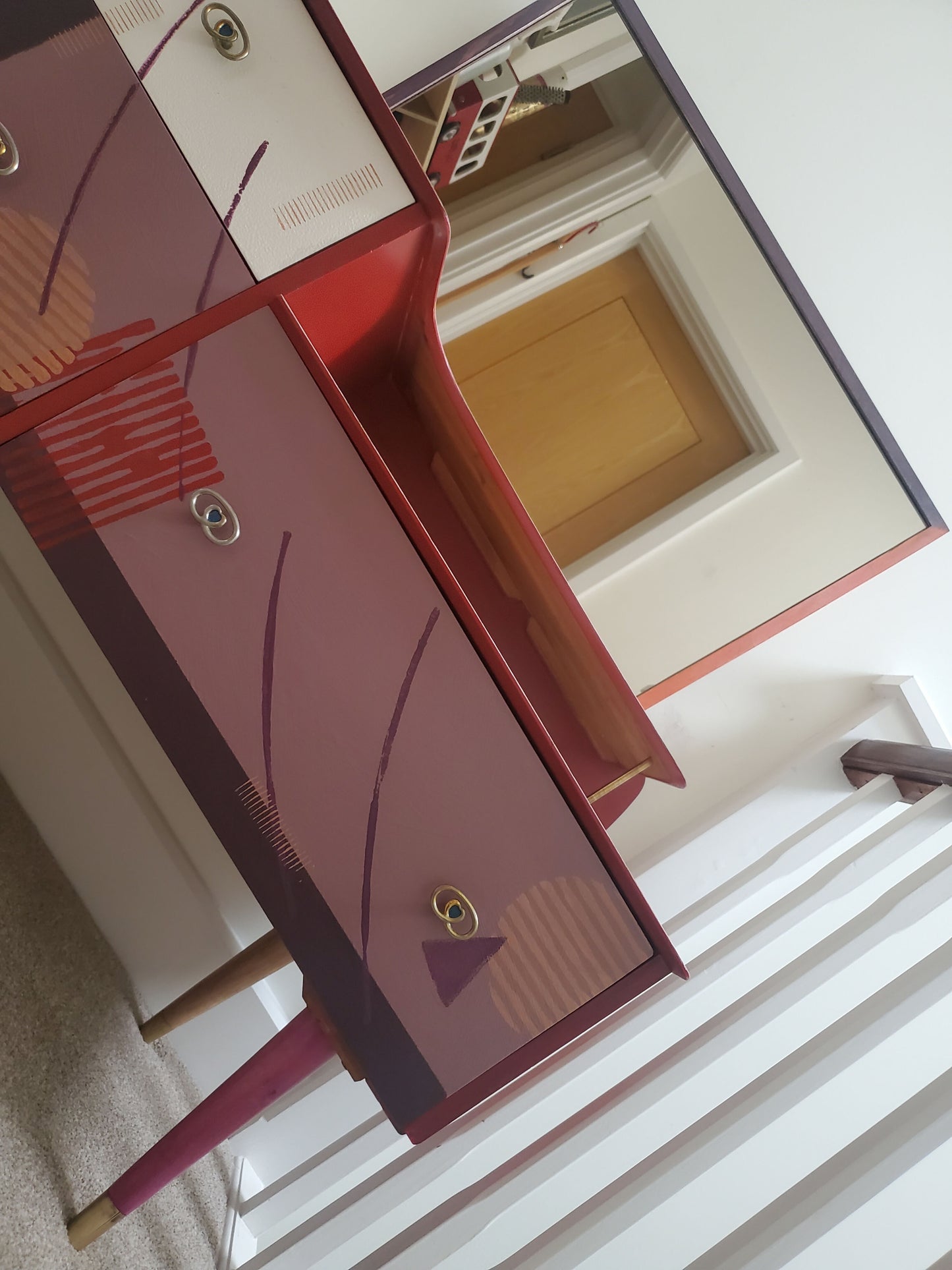 Upcycled mid century dressing table