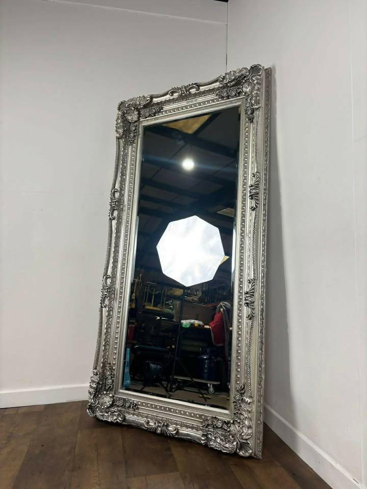 Large Gallery Reproduction Rectangular Bevel Edged Lean Mirror / Wall mirror