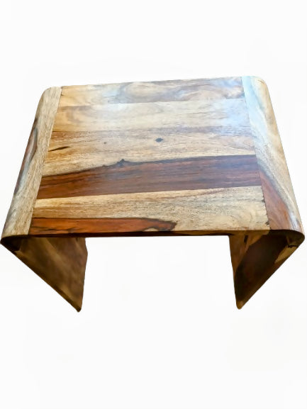 Solid Wood, Curved Edge Nest Of Tables X 3