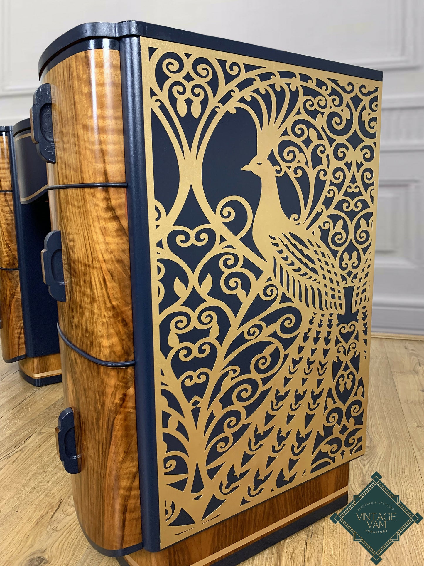 Art Deco "Tiffany Peacock" dressing table