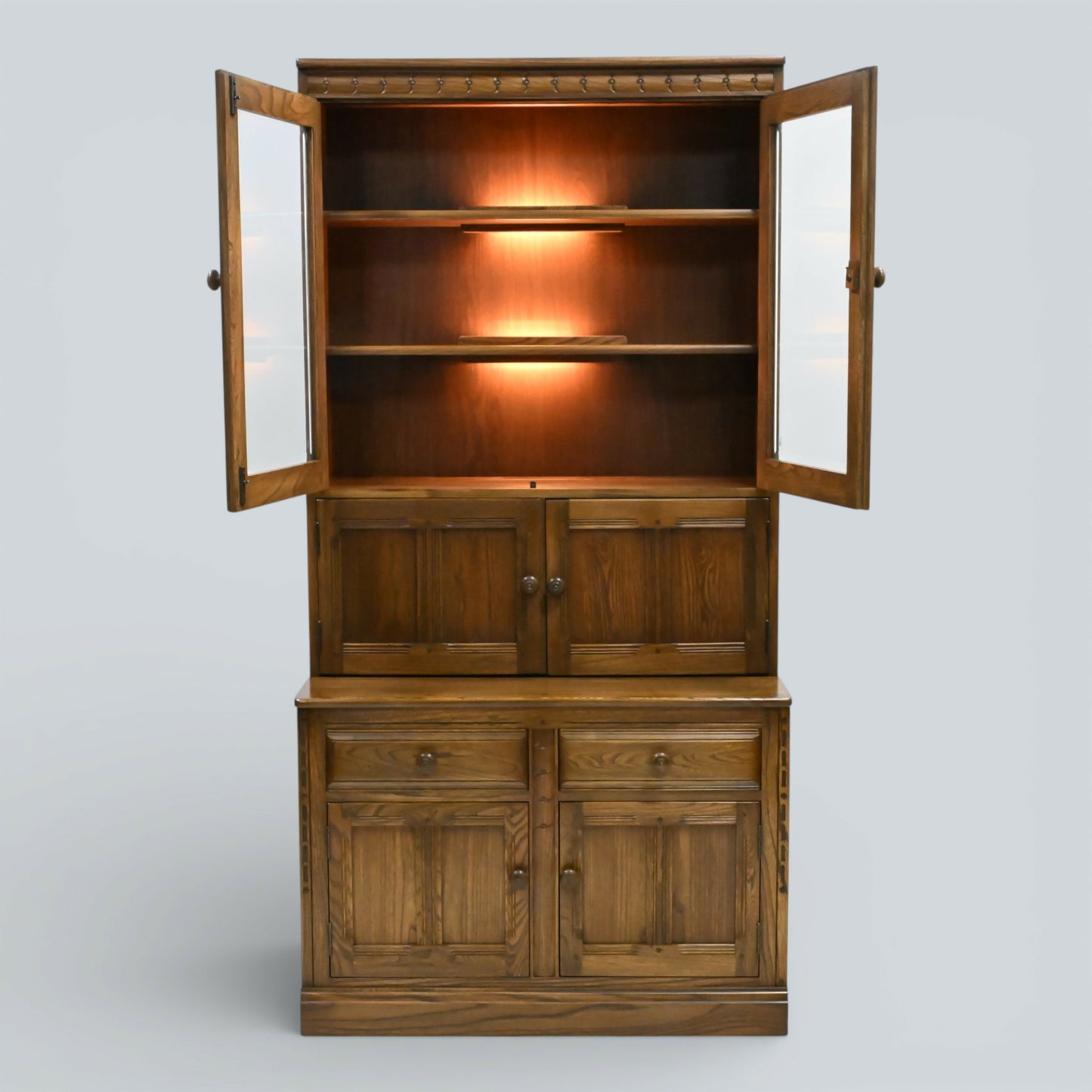 Ercol Mural Wall Unit Drinks Display Cabinets Golden Dawn FREE UK Delivery*
