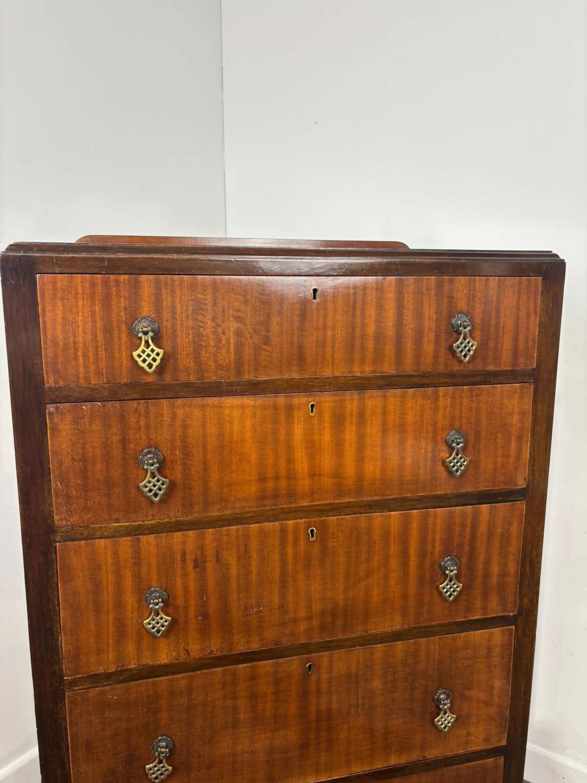 Vintage Mahogany Five Drawer Chest