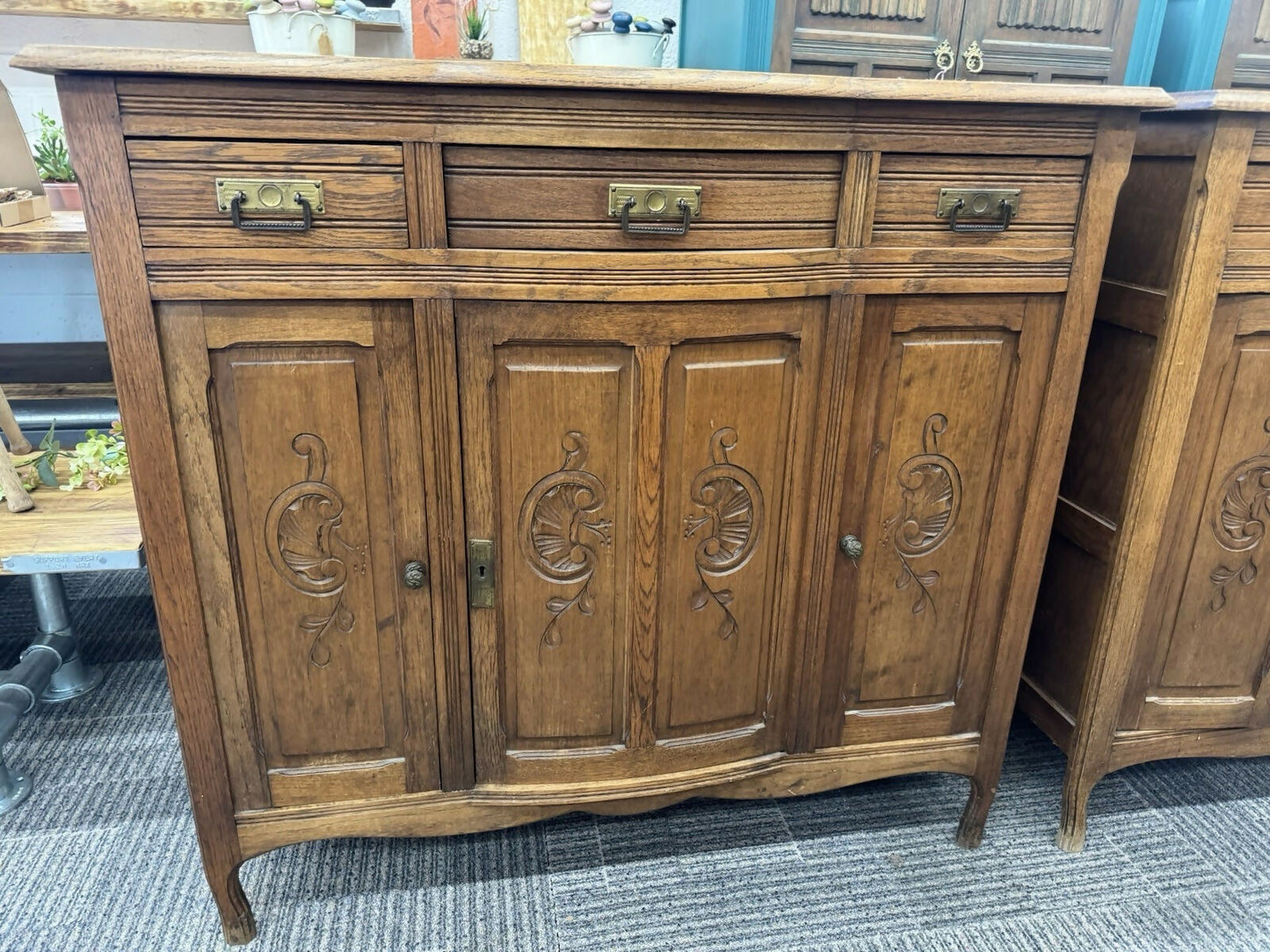 Pair Of French Sideboard Cupboards Chests