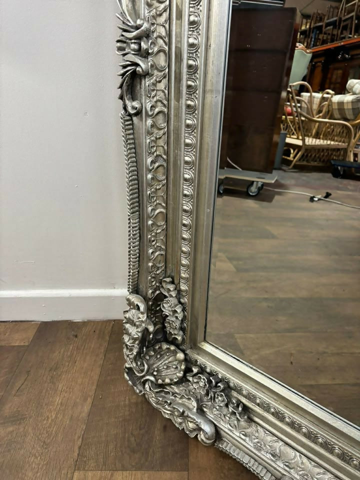 Very Large Gallery Reproduction Rectangular Bevel Edged Lean Mirror / Wall mirror