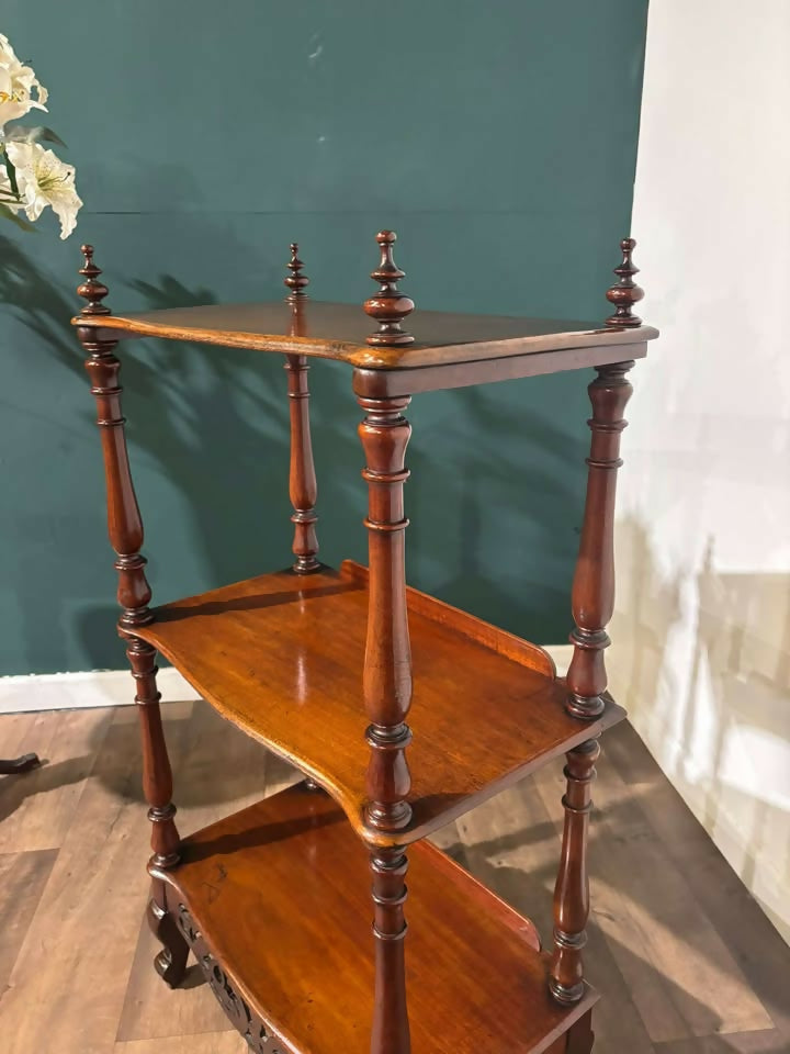 Victorian Mahogany Three Tier Whatnotnn