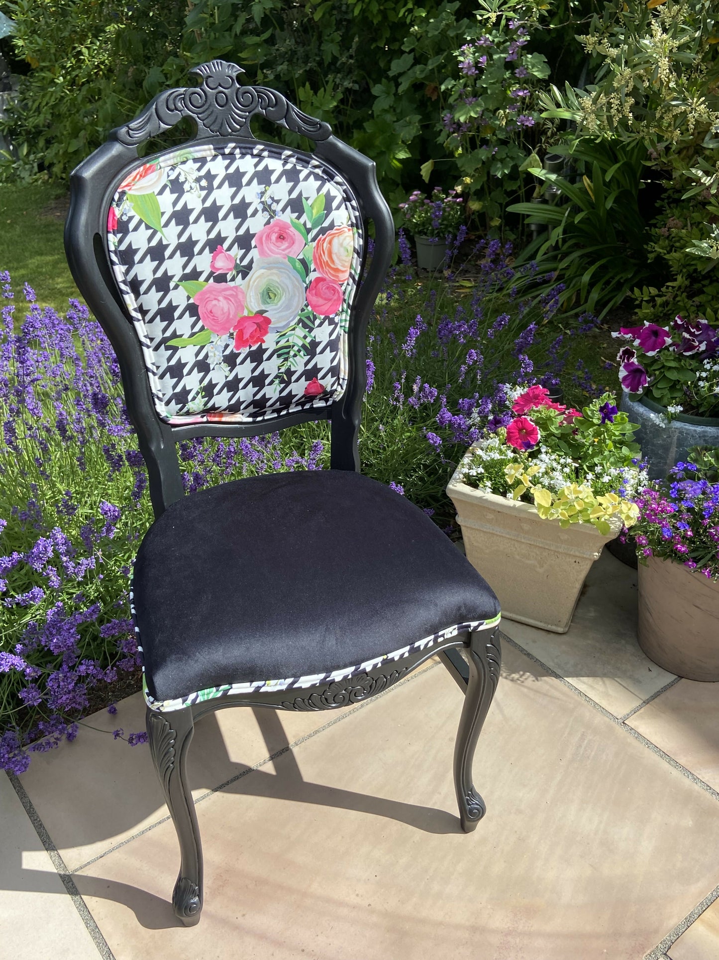 Floral Statement Upholstered Chair