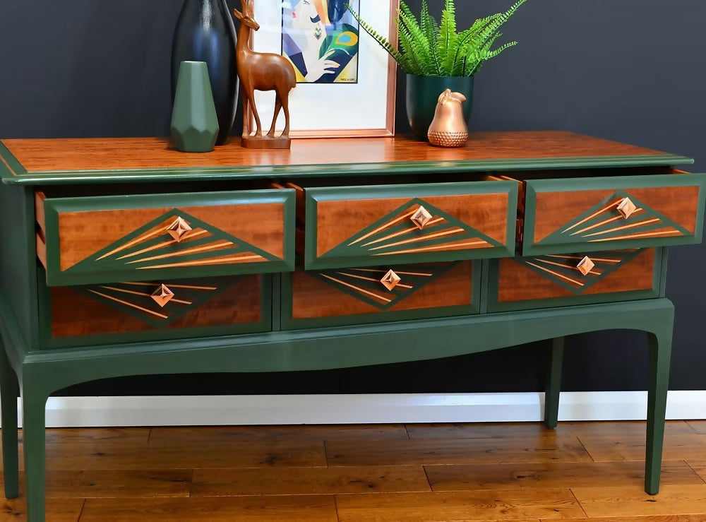 Green Art Deco Sideboard
