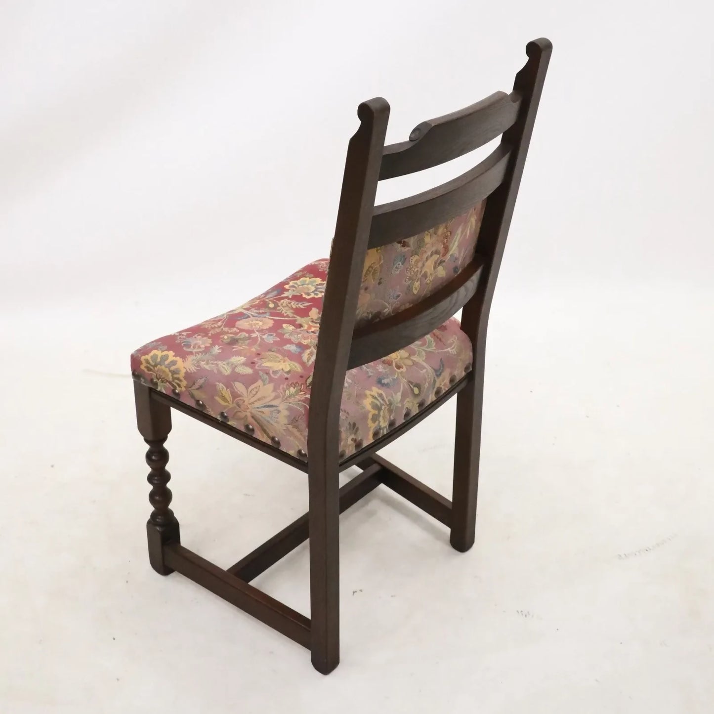 6 Old Charm Dining Chairs Tudor Brown Studded Upholstery FREE UK Delivery