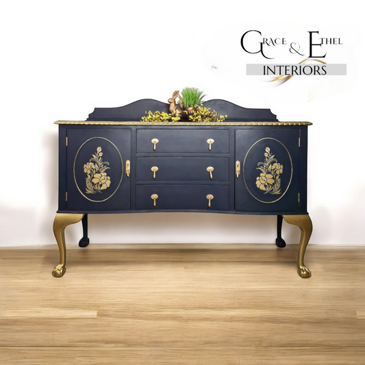 Navy blue sideboard