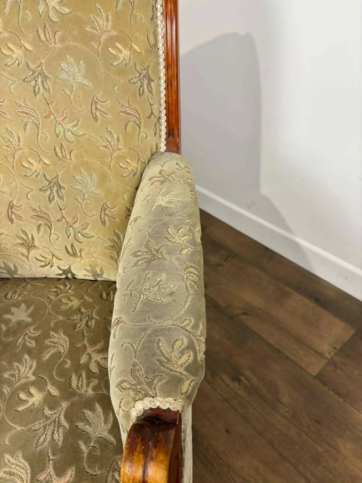 Victorian Mahogany Framed Fireside Armchair