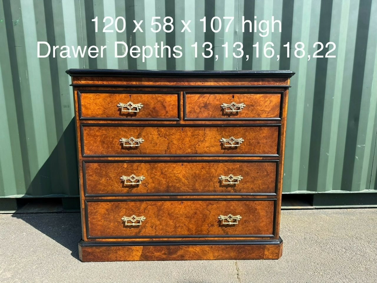 Stunning Quality 19th Century Burr Walnut Chest Of Drawers