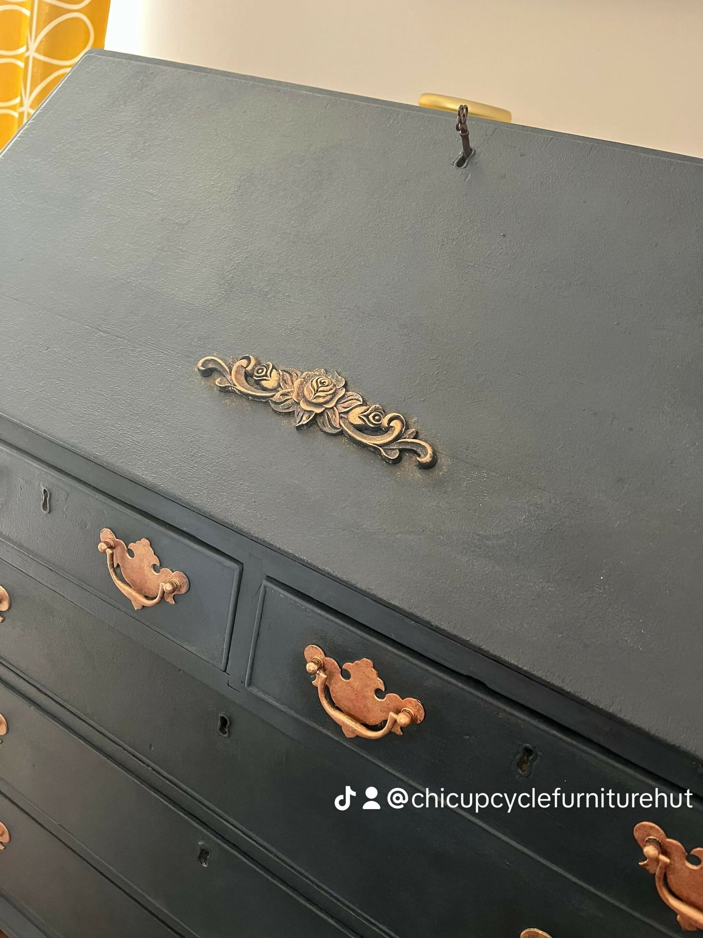 Vintage Blue Writing Bureau