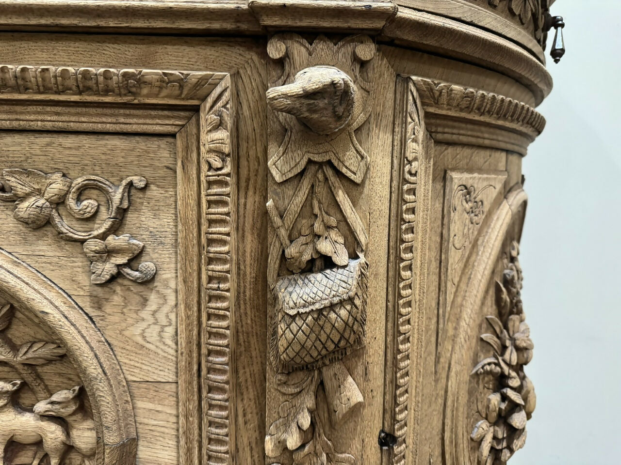Wonderful French Oak Hunting Sideboard