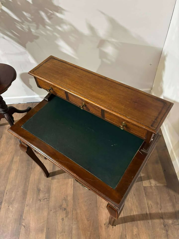 Edwardian Mahogany Inlaid Ladies Writing Deskzx