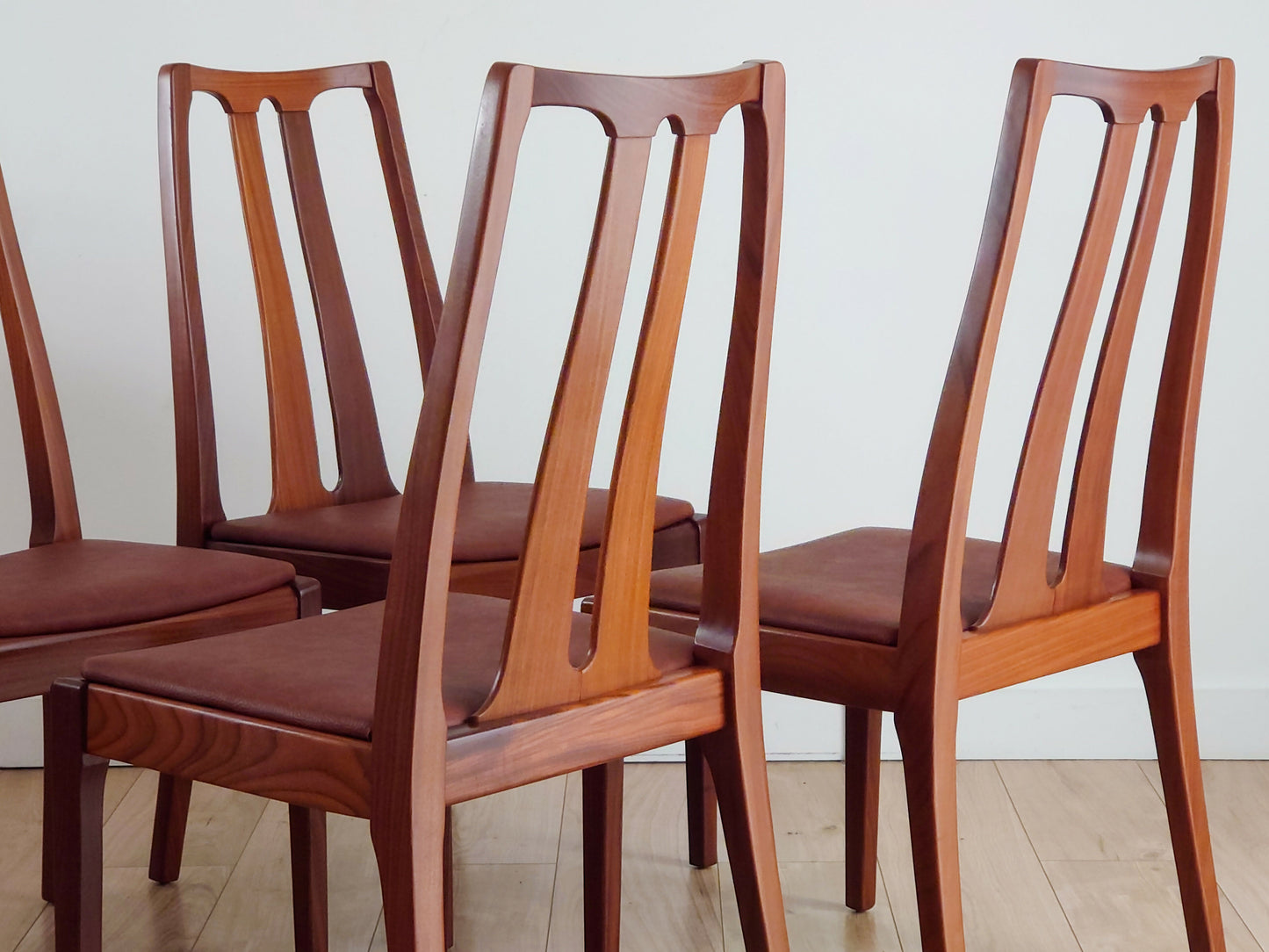 Mid century retro Nathan dining chairs set of 6