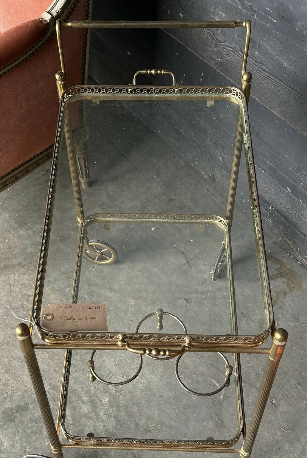 French Brass Cocktail Trolley