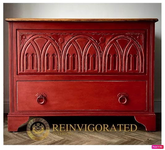 Hand Painted Blanket Box – Vintage Ottoman Trunk – Rustic Wooden Chest – Shabby Chic Storage Box