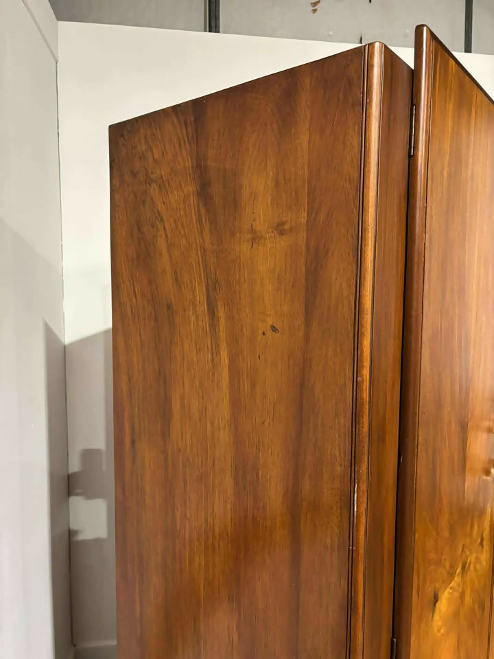 1940s Art Deco Walnut Wardrobe