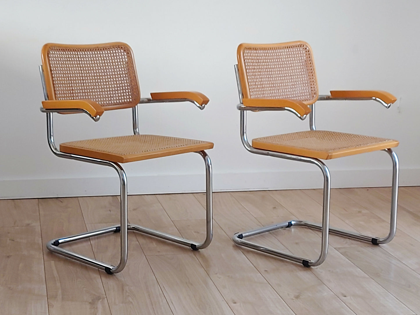 Mid century retro Italian Marcel Breuer Cesca Armchair set of 2