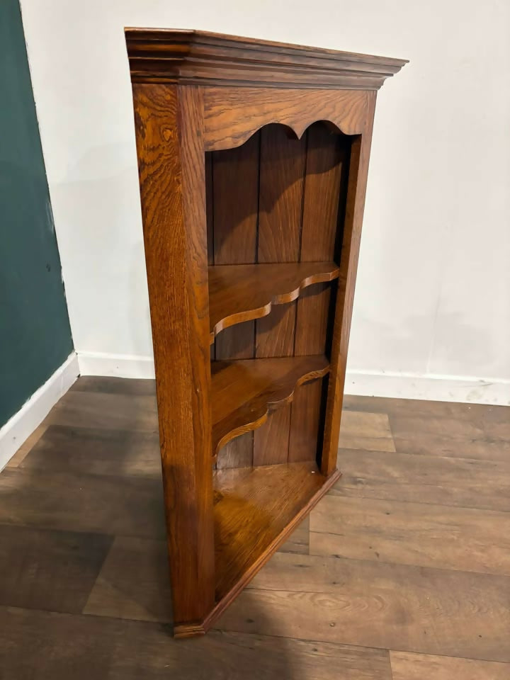 Oak Open Corner Wall Cabinetz