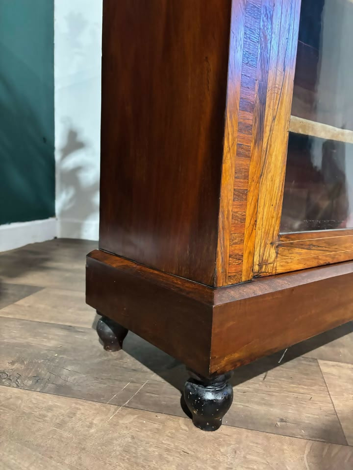 Victorian Inlaid Mahogany and walnut Side Cabinet