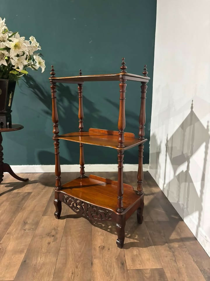 Victorian Mahogany Three Tier Whatnotx