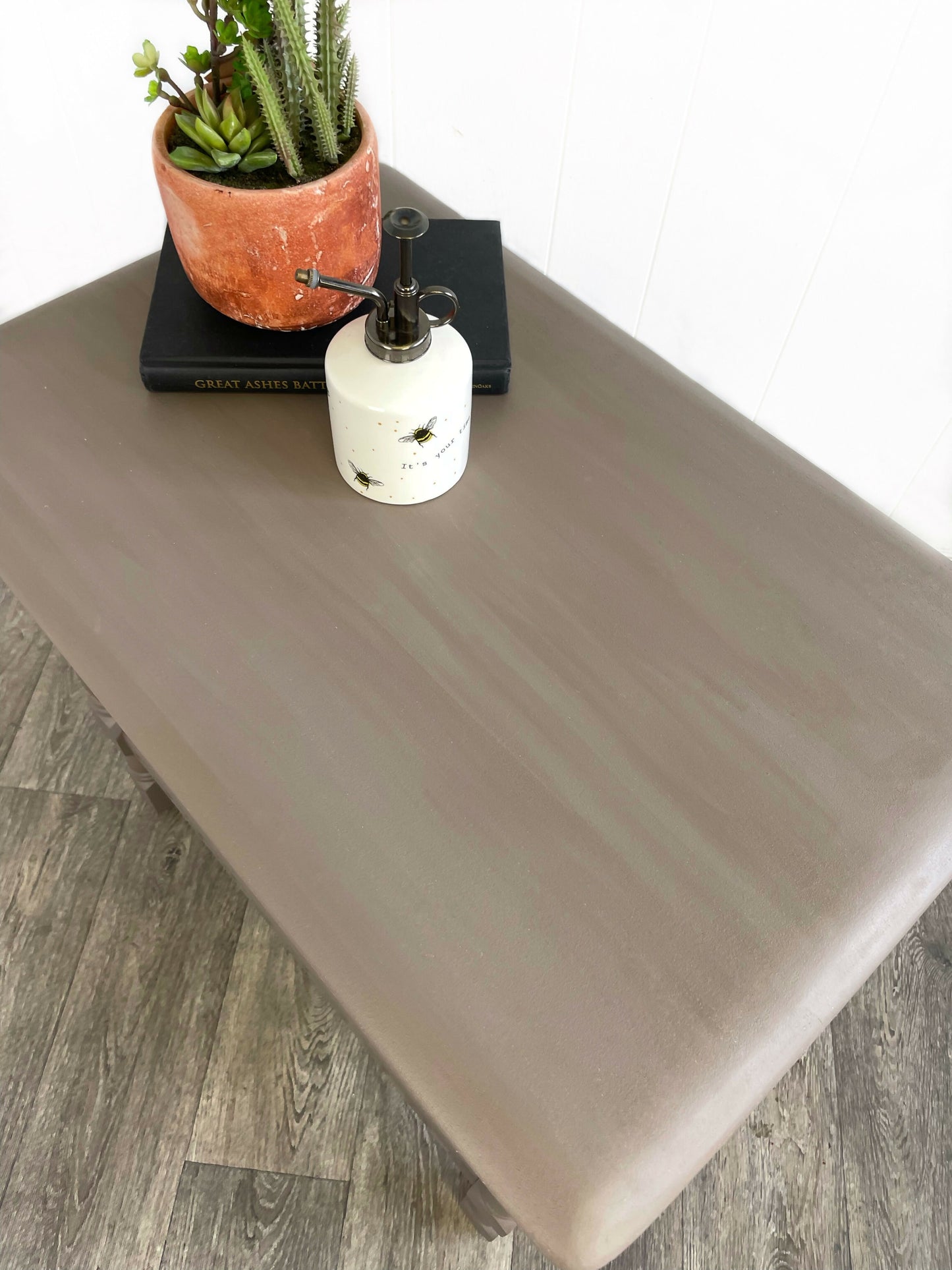 Beige Priory Two Drawer Console Table With Shelf