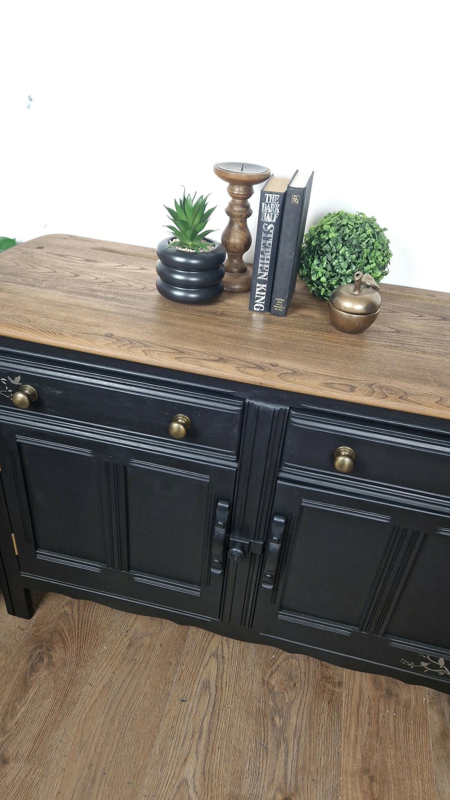 Ercol sideboard painted in black