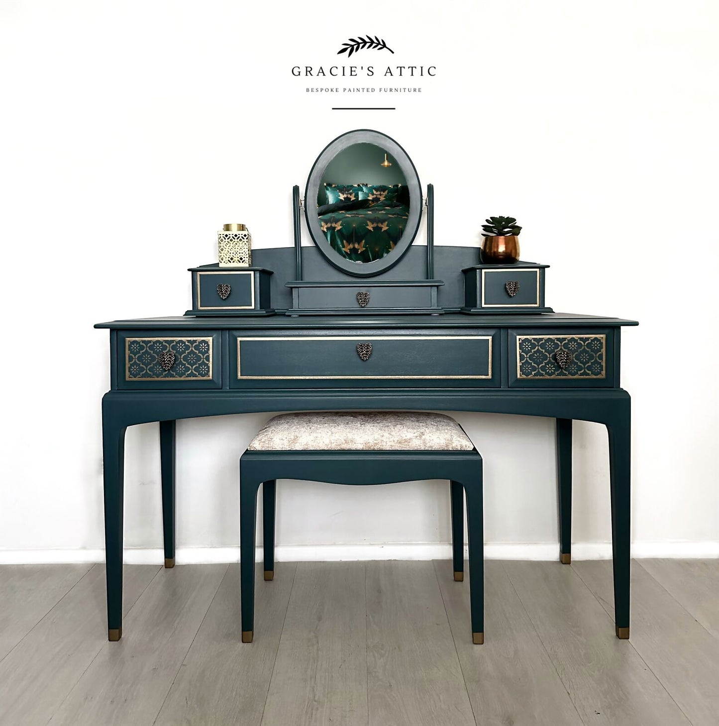 Stag Minstrel 3 Drawer Dressing Table and Stool