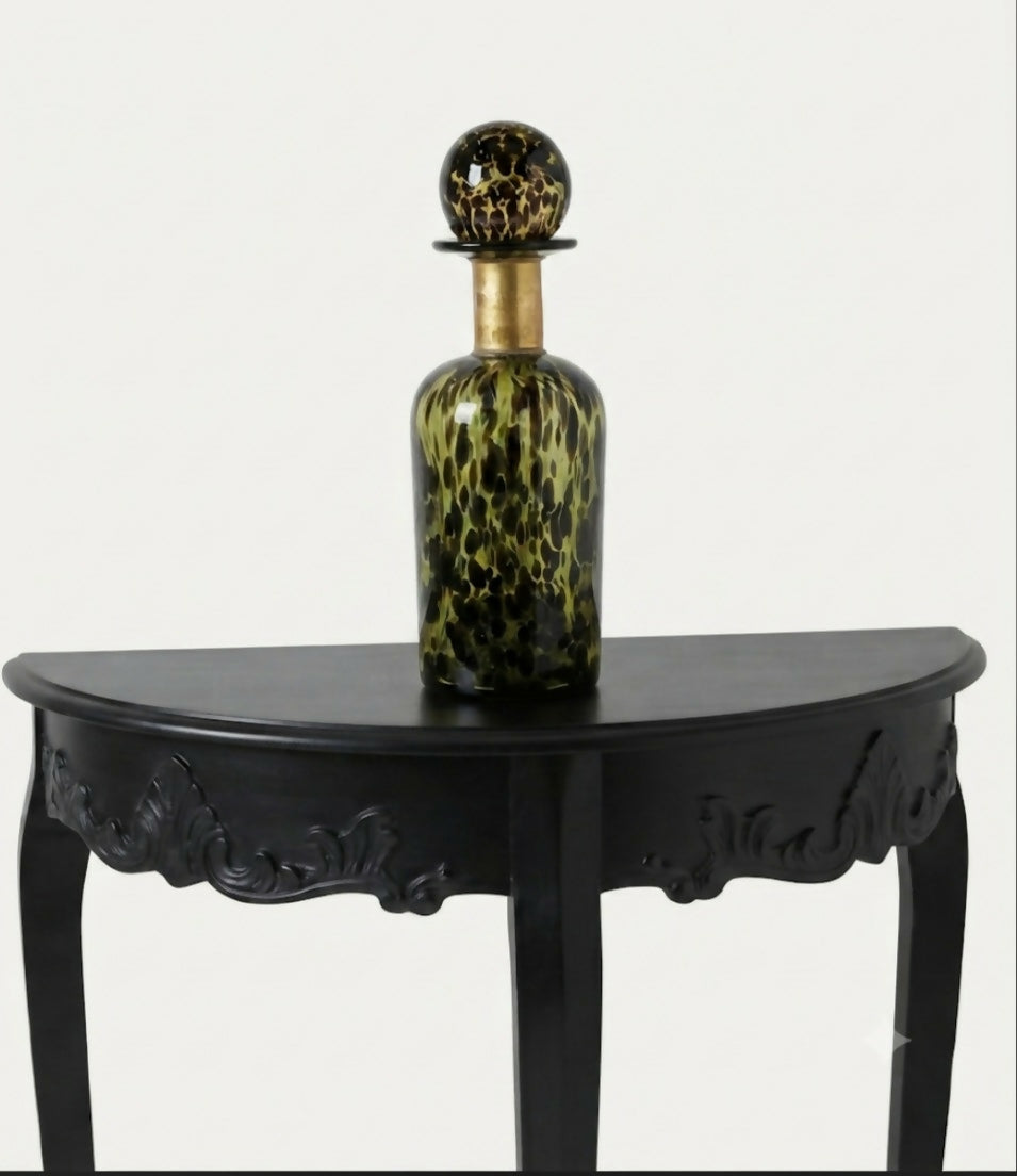 Reproduction Maison Demi Lune Console in black, manufactured by Gallery Direct Ltd