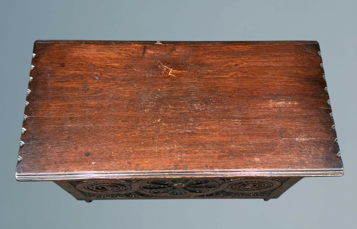Carved Oak Blanket Box, Oak Kist