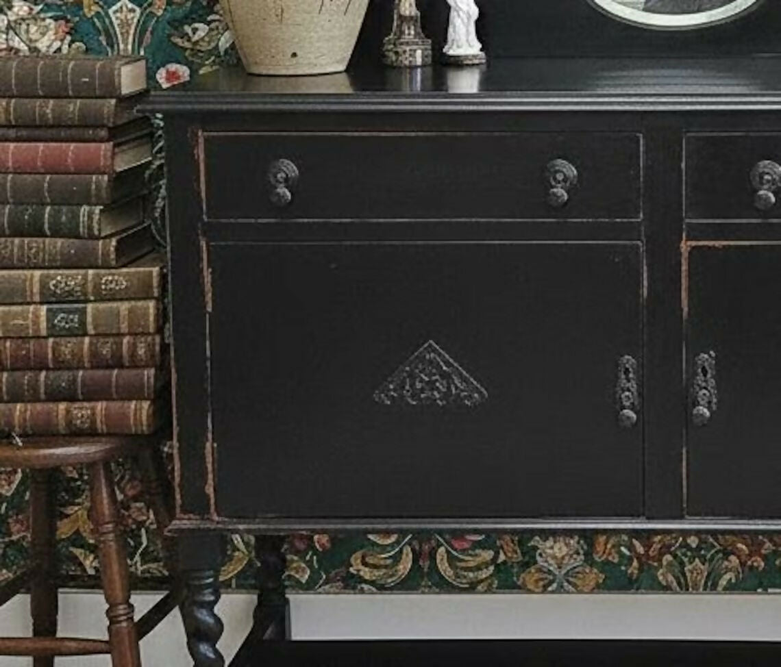 Vintage 1930s Oak Sideboard with Barley Twist Legs, Vintage Buffet Cabinet with Original Handles, Hallway Console, Country Cottage Fur