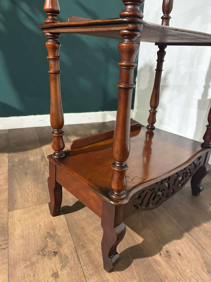 Victorian Mahogany Three Tier Whatnotn