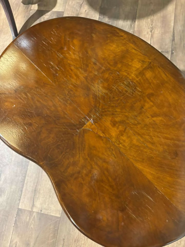 Vintage Mahogany Kidney Shaped Side Tablevv