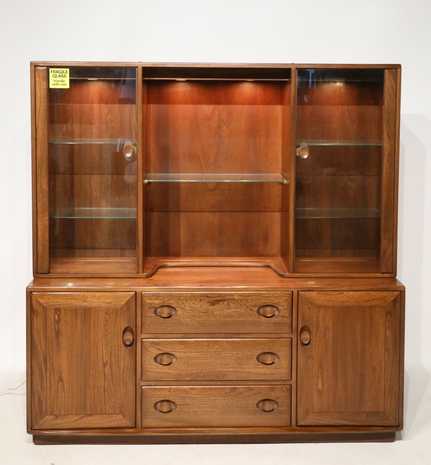 Ercol Windsor Sideboard Display Cabinets Fruitwood Finish FREE UK Delivery*