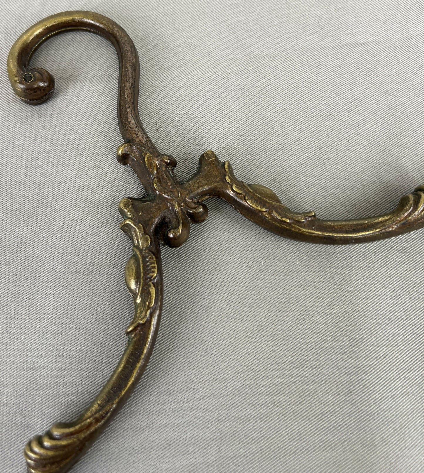 Clothes Hangers Vintage Style Brass Set of Two Ornate Hangers LOT 6432
