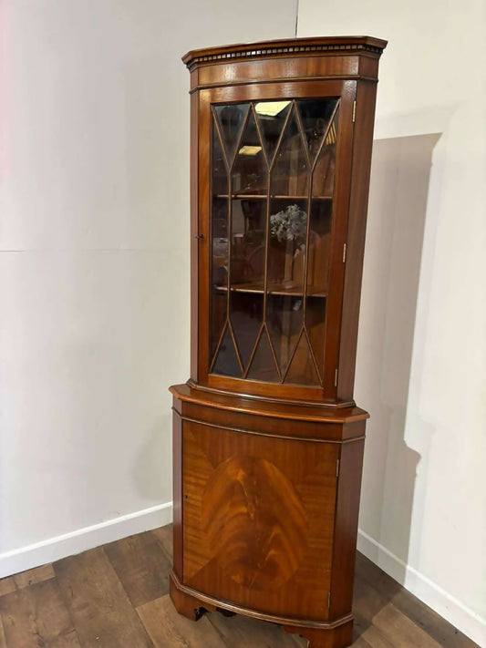 Reproduction Mahogany Corner Cabinet