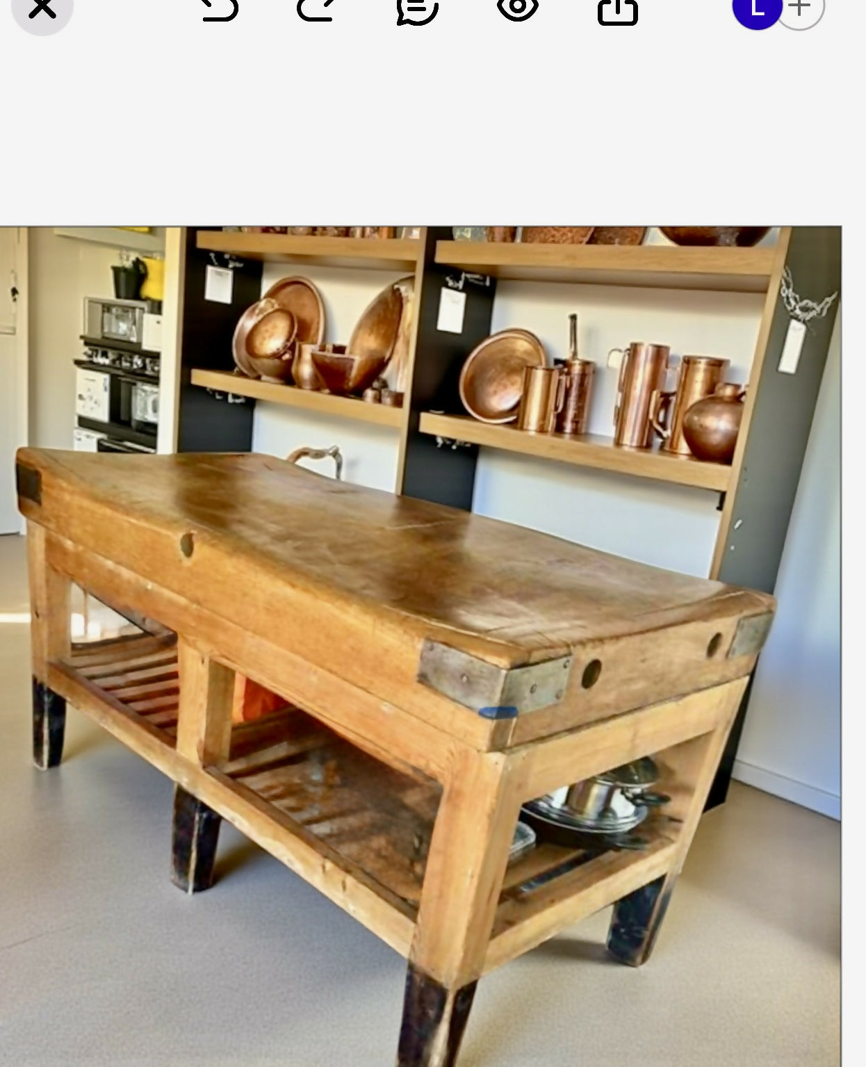 Original a large Butcher Block Utility Unit