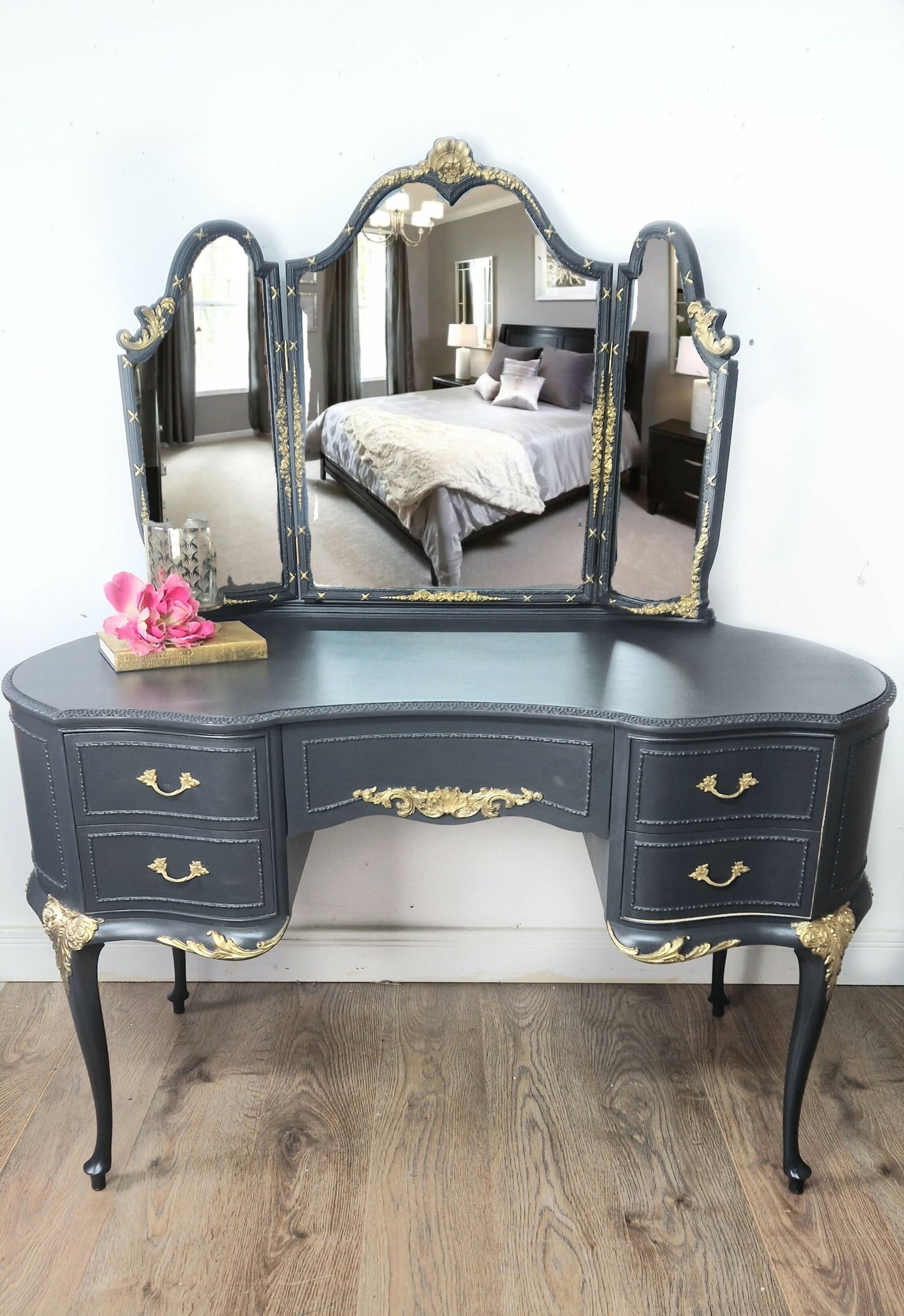 Olympus dark grey dressing table