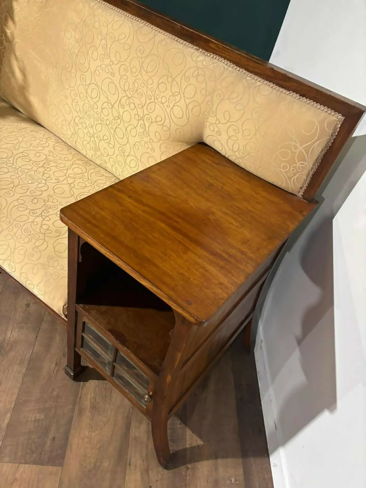 Edwardian Walnut Upholstered setteevb