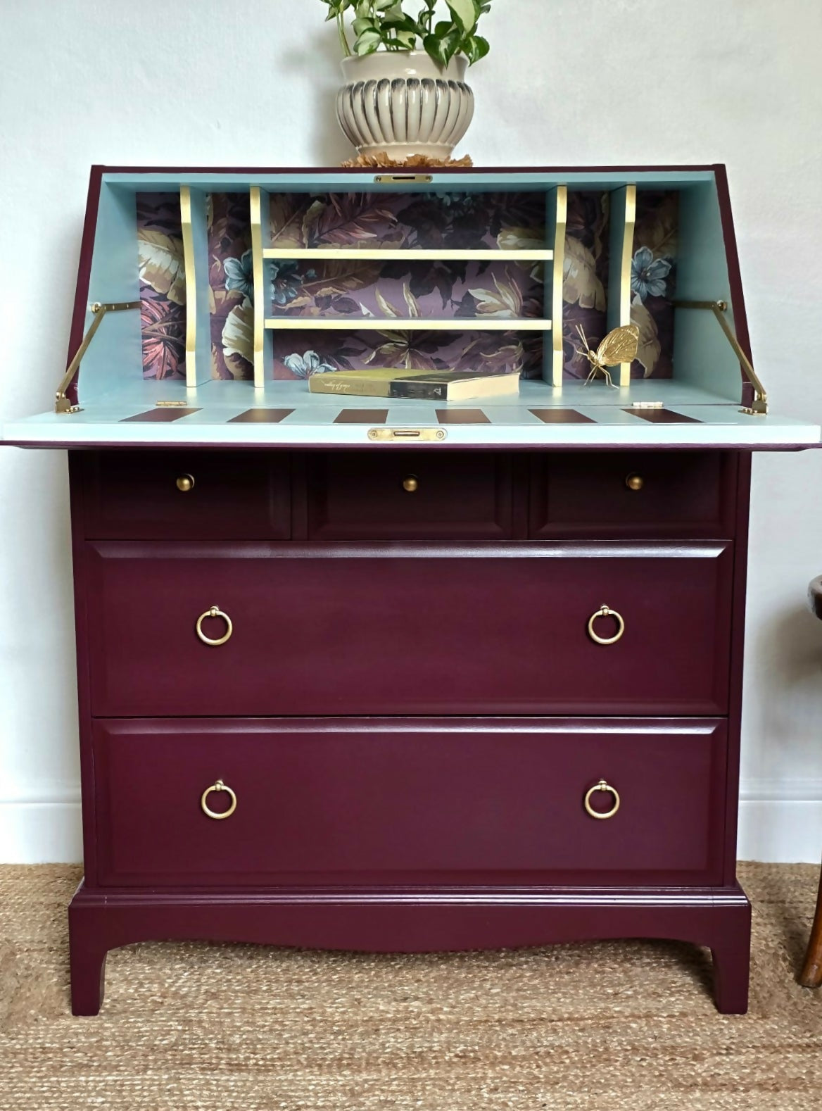 *now sold* Stag Minstrel mid-century writing bureau desk – Upcite