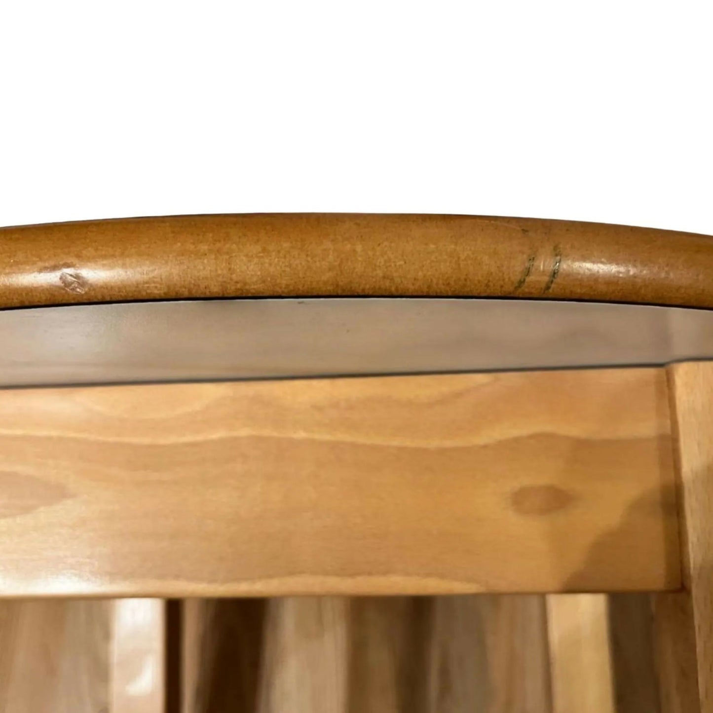 Mid Century Style Coffee Table Retro Side Table Wood Top Black Legs Vintage