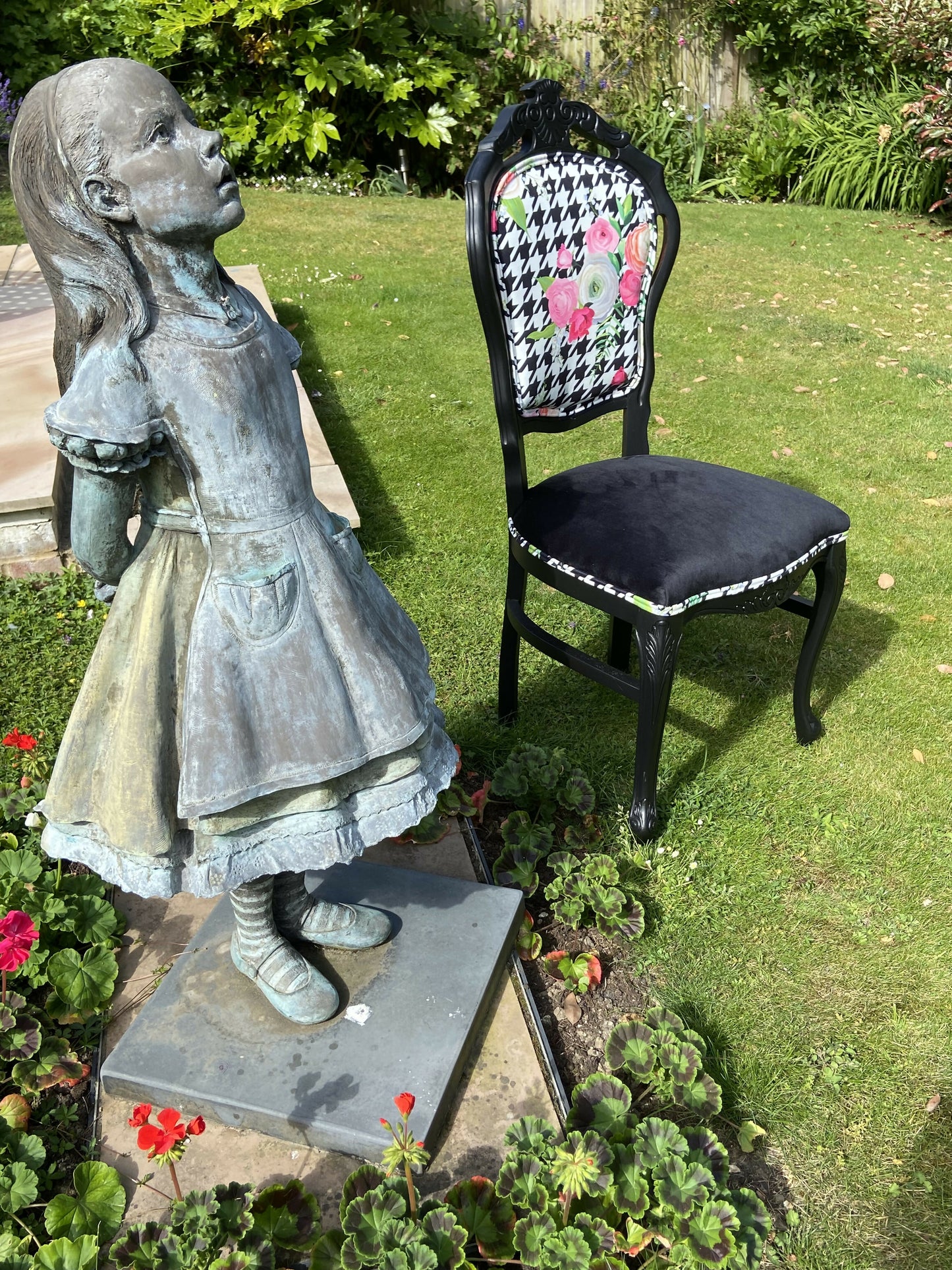 Floral Statement Upholstered Chair
