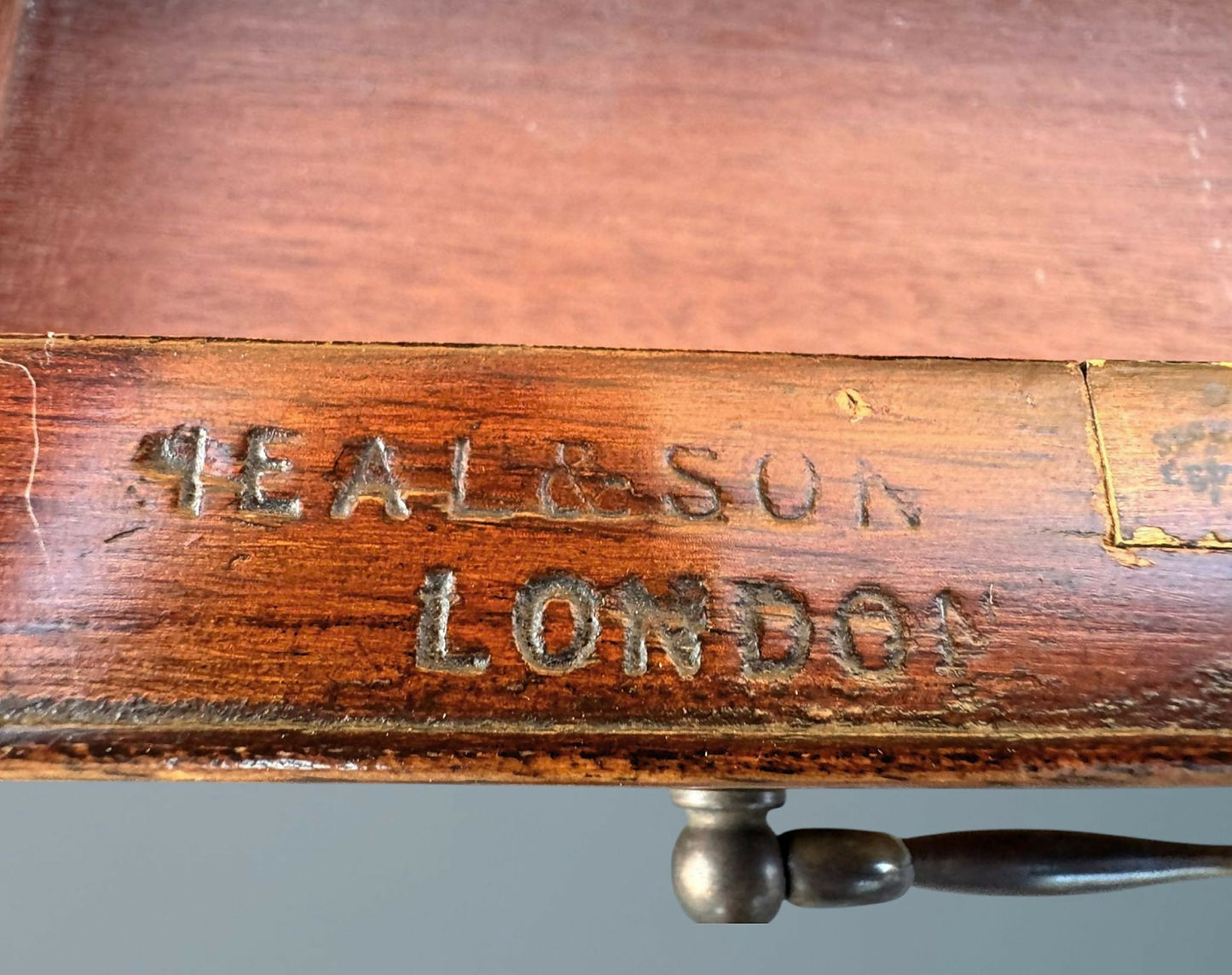 Good Quality Heals of London Walnut Pedestal Desk